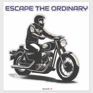 Motorcyclist Riding Classic Motorcycle