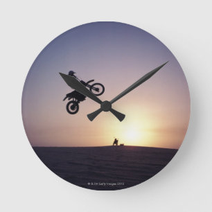 Motorcyclist Round Clock