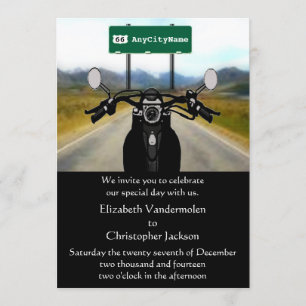 Motorcyclist Wedding Invitation