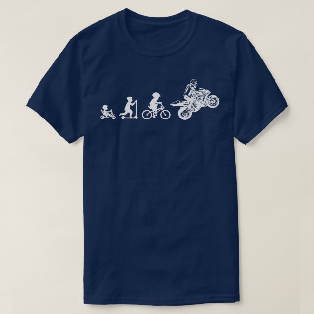 Motorcyclists, funny biker design, evolution motor T-Shirt (Design Front)