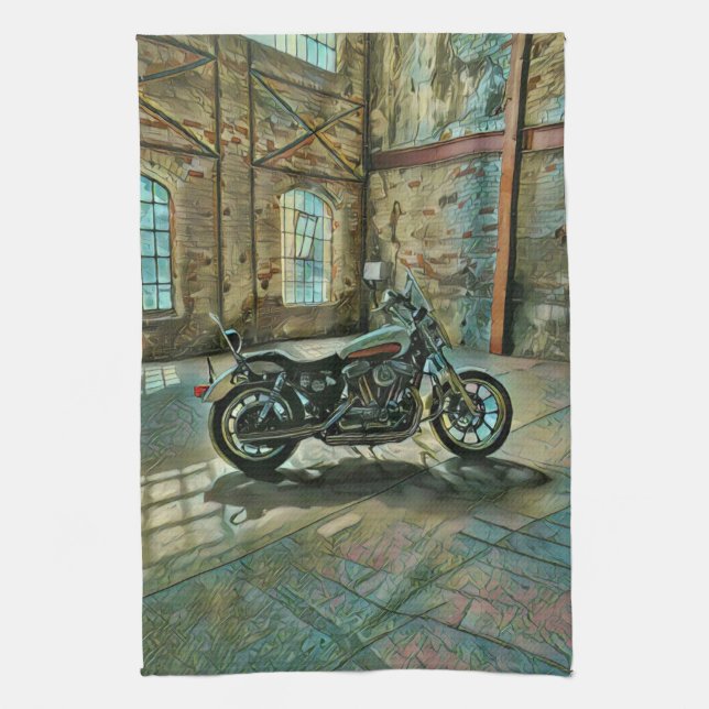 motorcyclists gifts tea towel (Vertical)