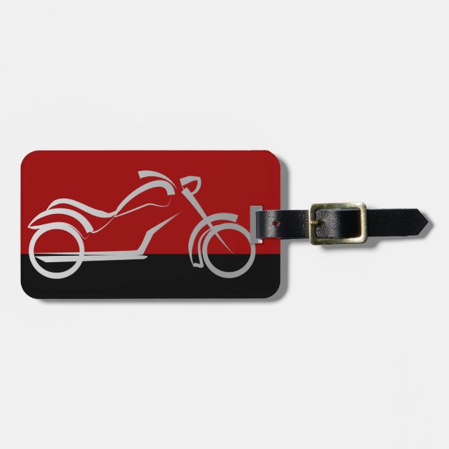 motorcyle motorbike bike biker luggage tag (Front Horizontal)