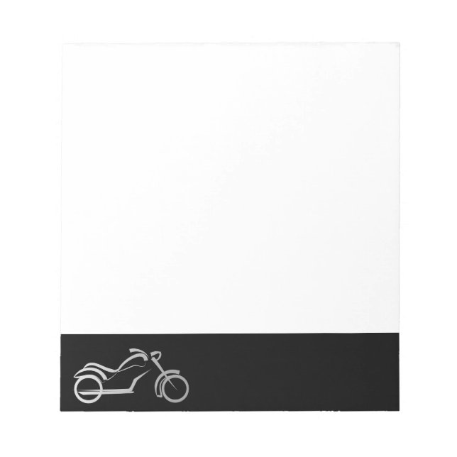 motorcyle motorbike bike biker notepad (Front)