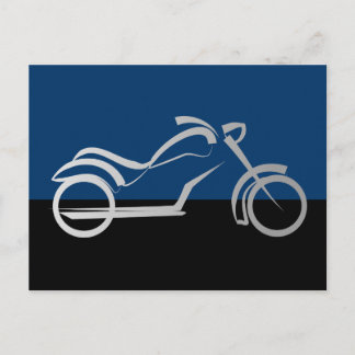 motorcyle motorbike bike biker postcard