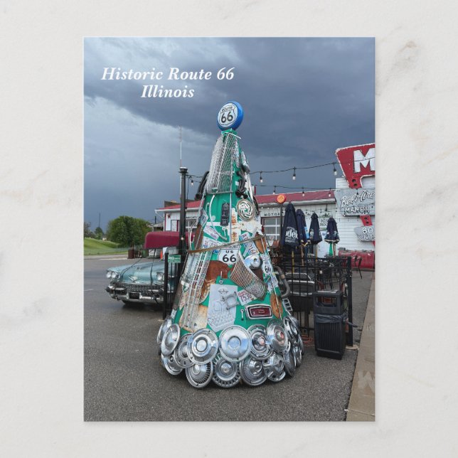 MotorHeads Bar & Grill, Museum Holiday Postcard (Front)