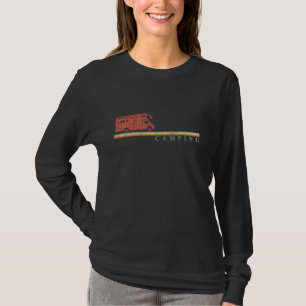 Motorhome Camping Retro Caravan Rv Trailer Camping T-Shirt