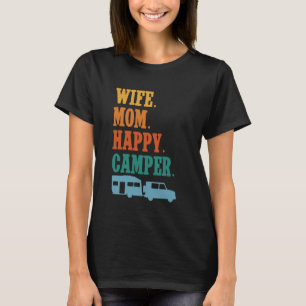 Motorhome Camping Retro Family Caravan Rv Trailer T-Shirt