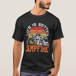 Motorhome Camping Retro Life is Better by The Camp T-Shirt