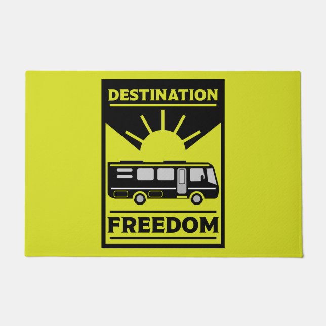 Motorhome Camping RV Freedom        Doormat (Front)