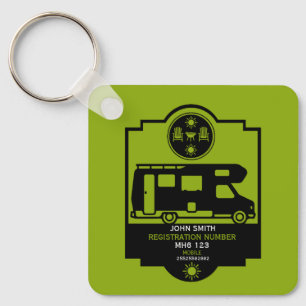 Motorhome Campsite Gifts Key Ring