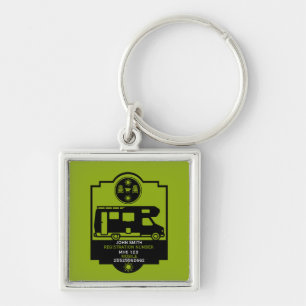 Motorhome Campsite Gifts Key Ring