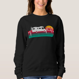 Motorhome Heartbeat ECG Camper Camping Funny Sweatshirt