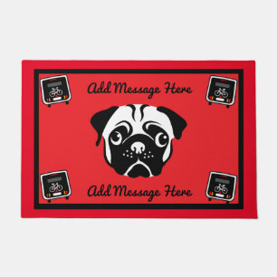Motorhome Pug Camping Doormat