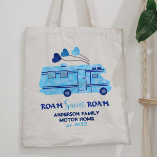 Motorhome RV Camper Travel Add Family Name Tote Bag