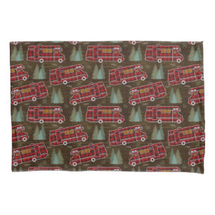 Motorhome RV Camper Travel Van Rustic Pine Pattern Pillowcase