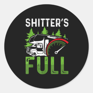 Motorhome Rv Camping Camper Ters Full Classic Round Sticker