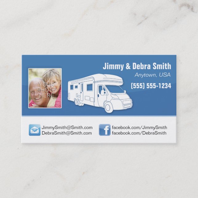 Motorhome RV Couple Cards (Front)