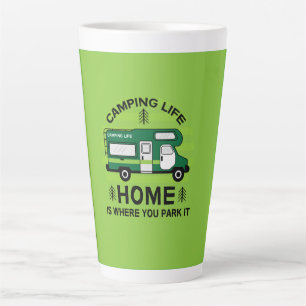 Motorhome RV Motorhome Camping Life Latte Mug
