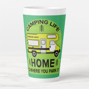 Motorhome RV Motorhome Camping Life Latte Mug