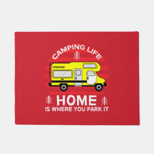 Motorhome   RV Motorhome   Camping Life Latte Mug  Doormat