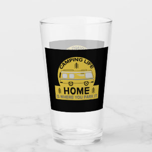 Motorhome RV Motorhome Camping Life Latte Mug Glass