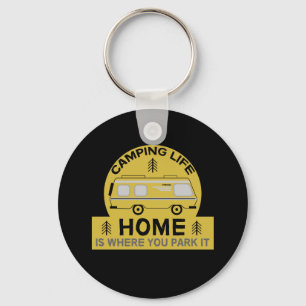 Motorhome RV Motorhome Camping Life Latte Mug Key Ring