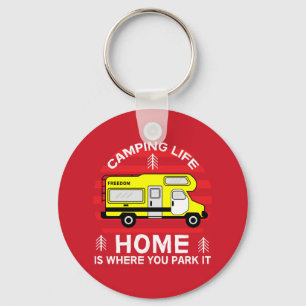Motorhome RV Motorhome Camping Life Latte Mug Key Ring
