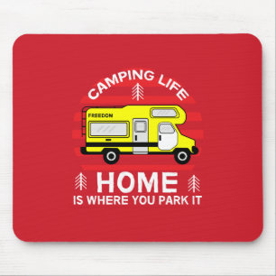 Motorhome RV Motorhome Camping Life Latte Mug Mouse Pad