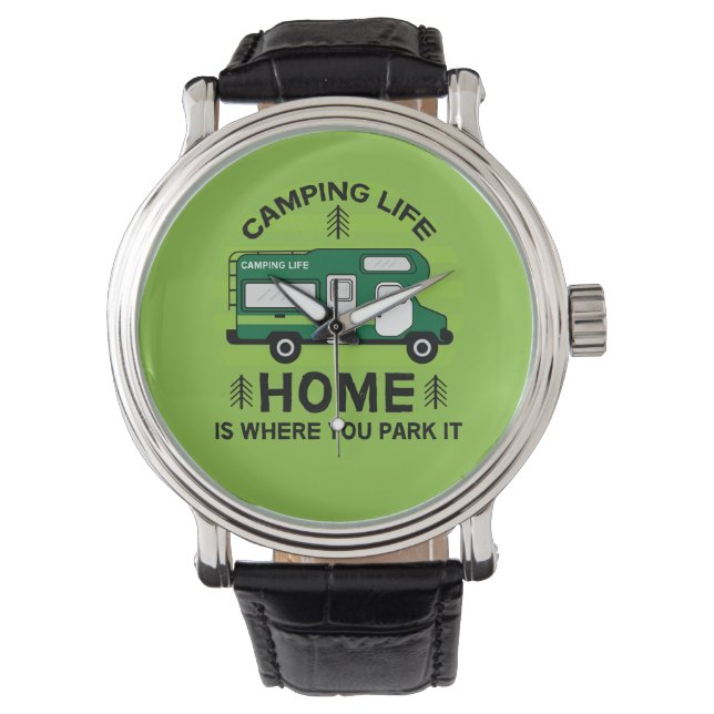 Motorhome | RV Motorhome | Camping Life Latte Mug  Watch (Front)