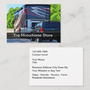Motorhome Sales And  Service Business Card