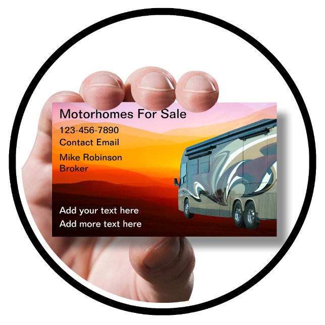 Motorhome Sales And Service Business Cards  (Creator Uploaded)