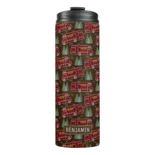 Motorhome Van RV Camper Rustic Pine Pattern   Name Thermal Tumbler