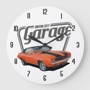 Motoring City Large Clock