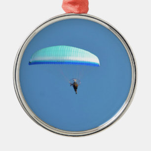 Motorised Paraglider Metal Ornament