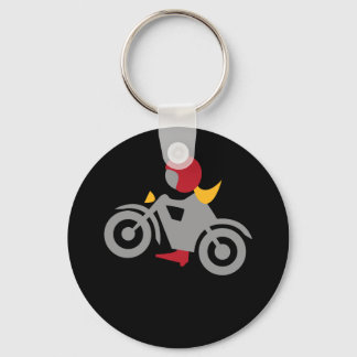 Motorradfahrerin von Emma Shirt Key Ring