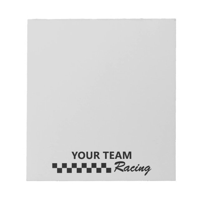 Motorsport Racing Team Notepad (Front)
