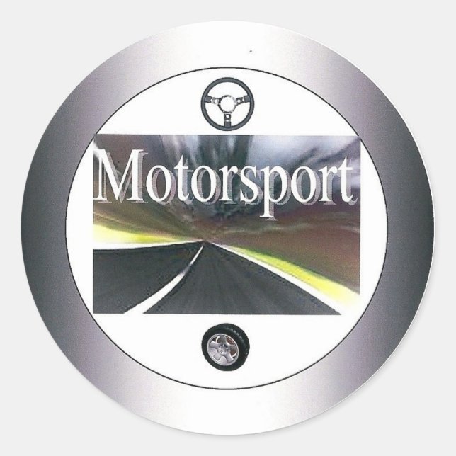 Motorsport - sticker round (Front)