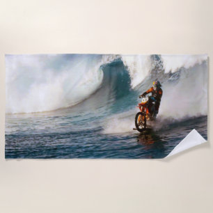 MotoSurfin' Beach Towel