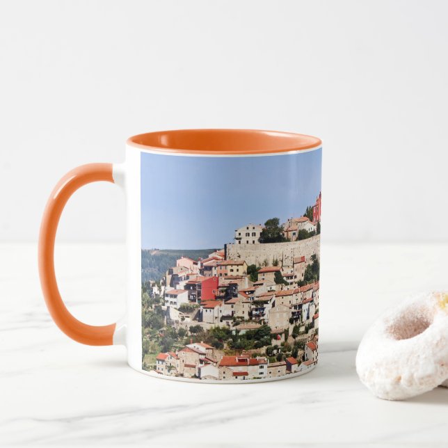 Motovun Croatia Mug (With Donut)