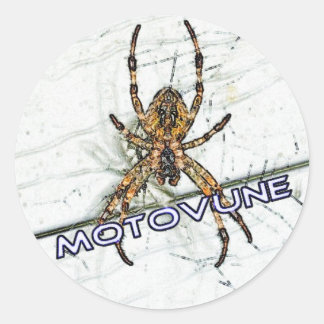MOTOVUNE spider colour Classic Round Sticker