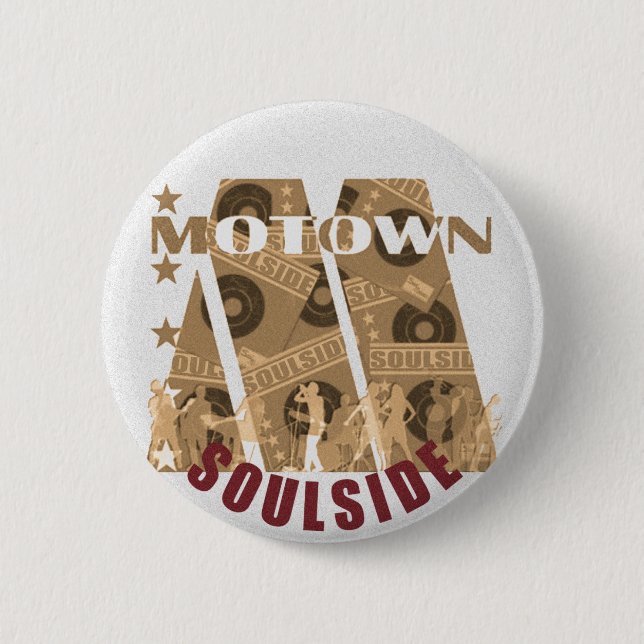motown 6 cm round badge (Front)