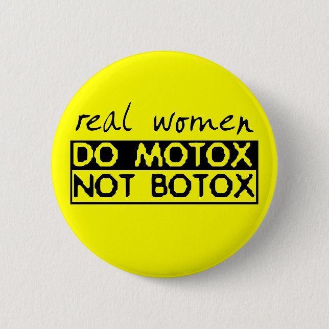 Motox Not Botox Dirt Bike Motocross Button (Front)