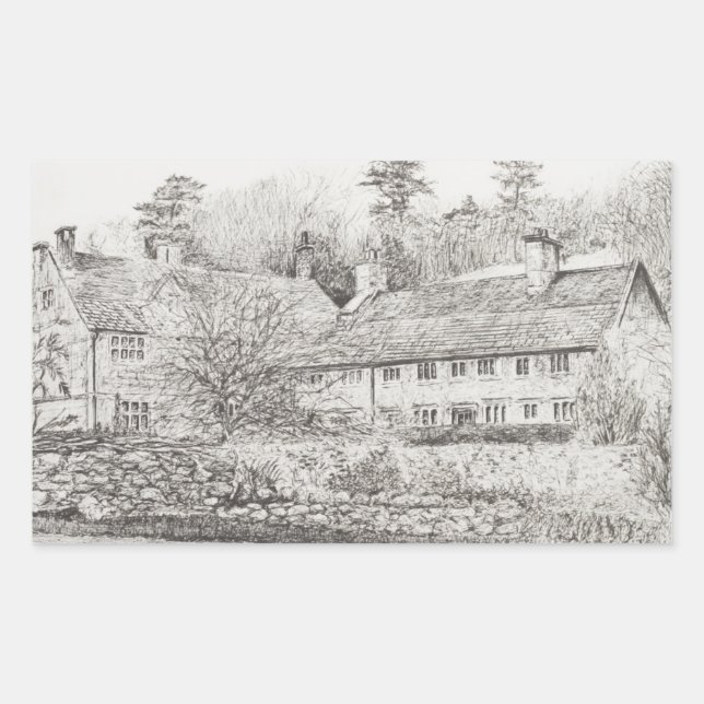 Mottistone Hall Isle of Wight UK 2008 Rectangular Sticker (Front)