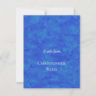 Mottled Cobalt Blue Canvas Look Card