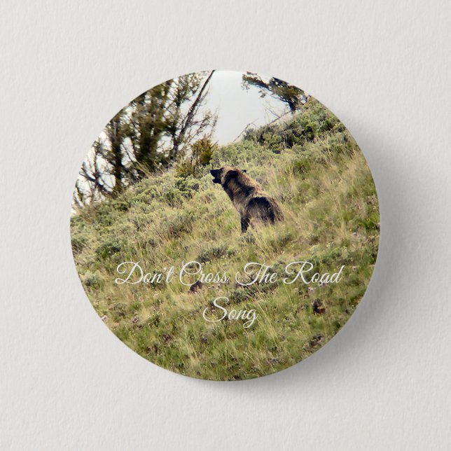 Mottled, Don't Cross The Road Song 6 Cm Round Badge (Front)