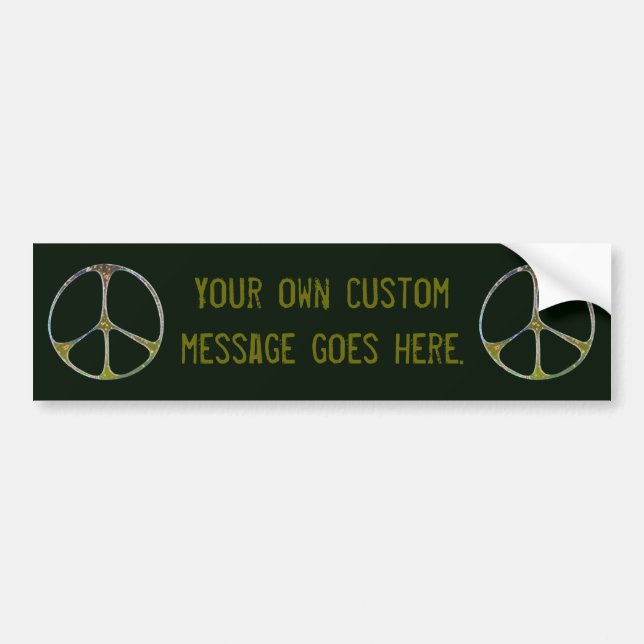 Mottled Peace Bumper Sticker (Front)