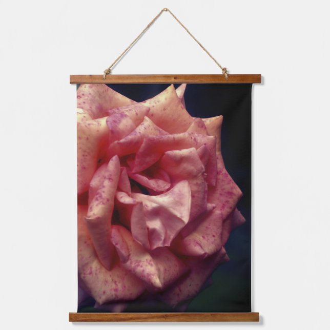 Mottled Peach Rose Tinted Hanging Tapestry (Front)