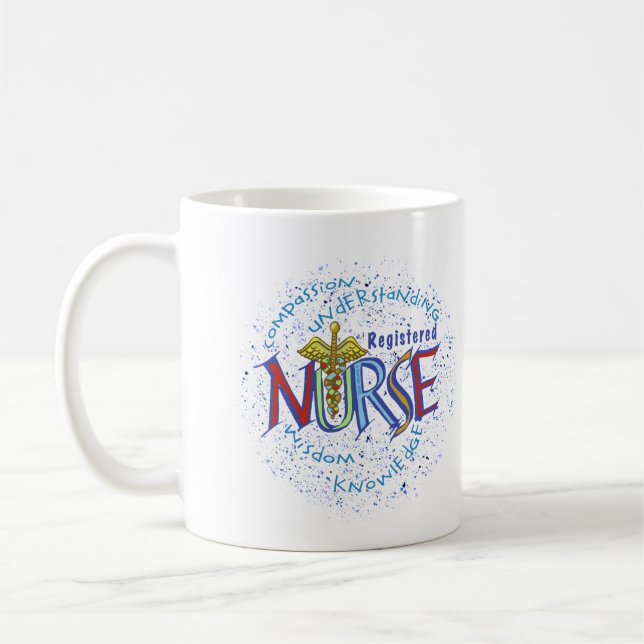 Motto Registered Nurse  Coffee Mug (Left)