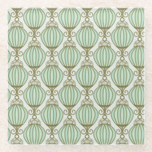 Motton Blue Pattern Glass Coaster