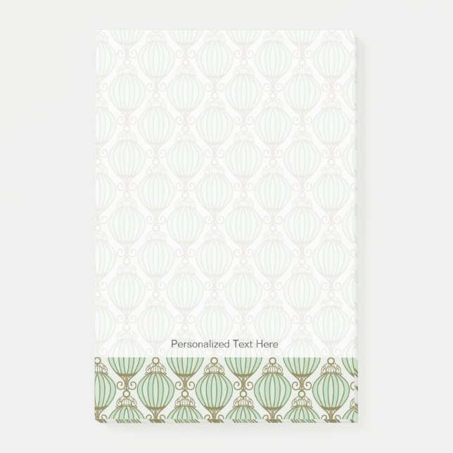Motton Blue Pattern Post-it Notes (Front)